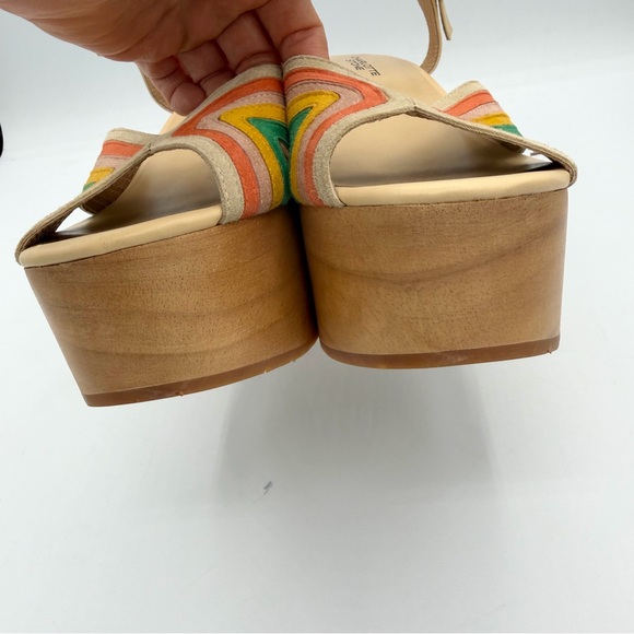 Charolette Stone Donna Multi Retro Platform Sandals with Multicolor Stripes clog - Picture 6 of 8